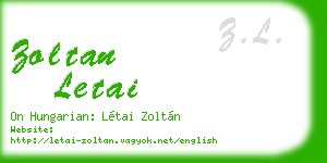 zoltan letai business card